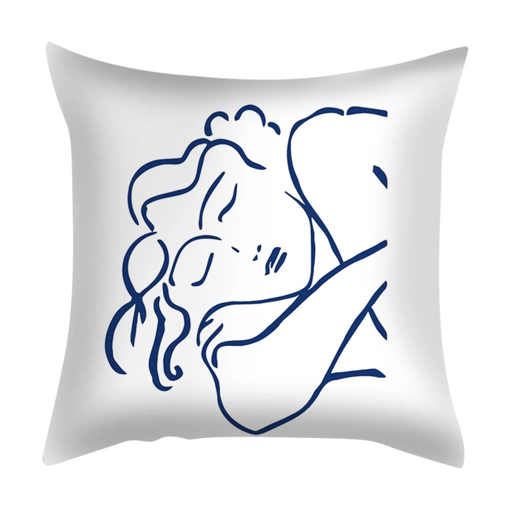 Abstract Lady Pattern Pillow Cover
